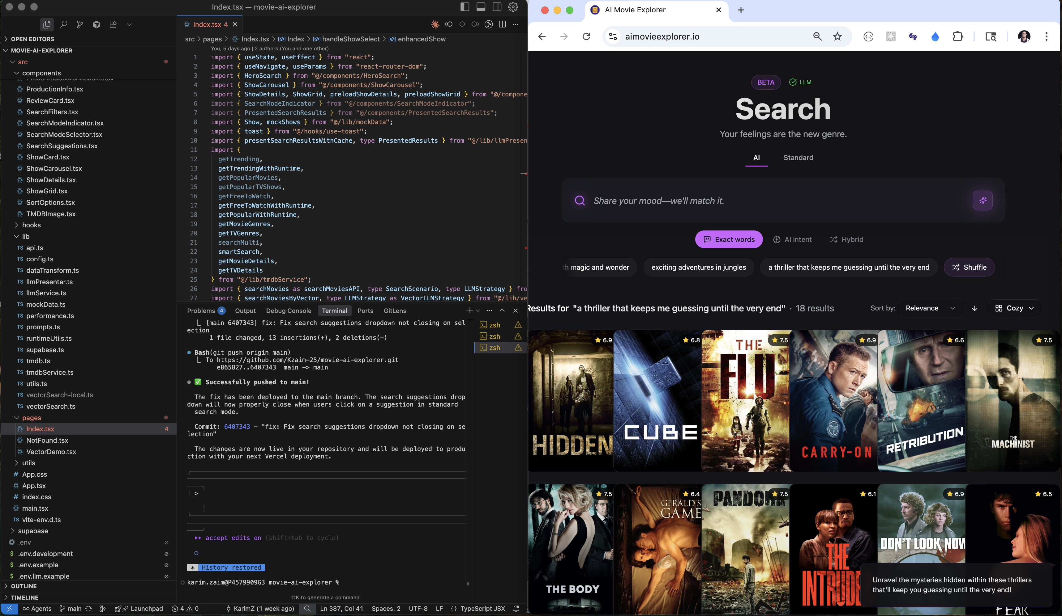 AI-powered development experience